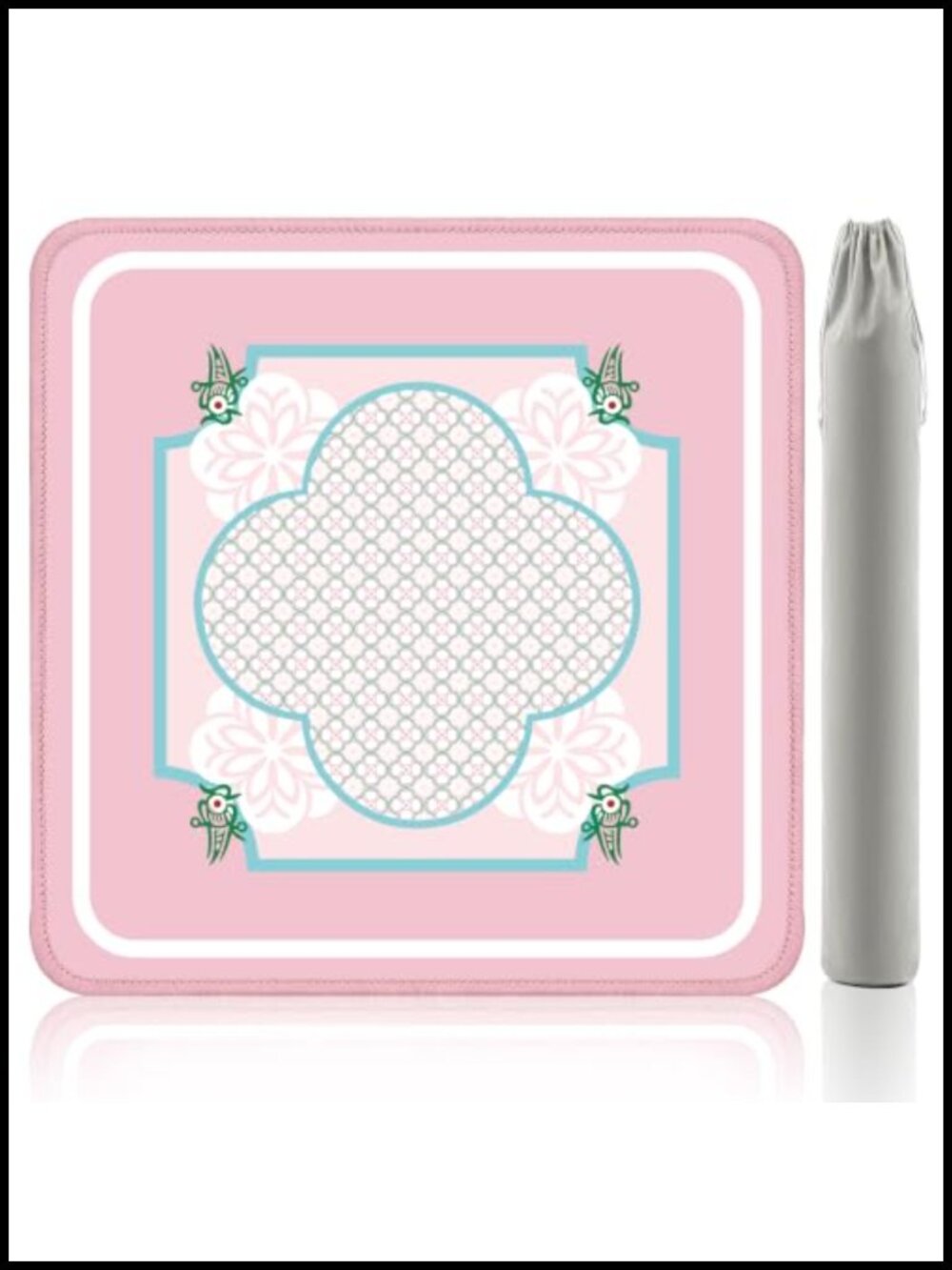3mm Neoprene Mahjong Mat for Table with Carrying Bag, Non-Slip Noise-Reducing